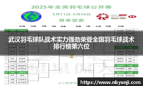 武汉羽毛球队战术实力强劲荣登全国羽毛球战术排行榜第六位